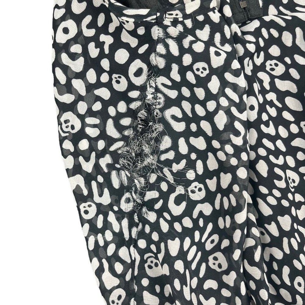 Vanity Vintage Rockabilly Skulls Sleeveless Dress Mini Skirt Zip Up Women's Sz S - Picture 16 of 16